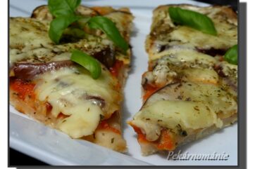 Lilková pizza s prefermentem